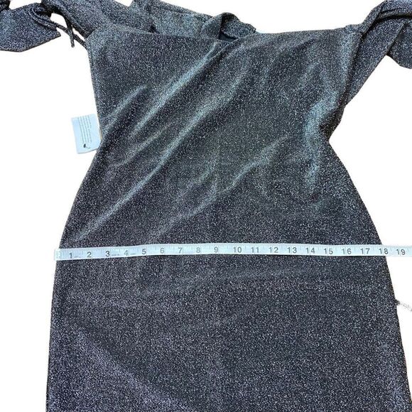 Topshop Glitter Open Back Midi Cocktail Dress - Picture 15 of 16